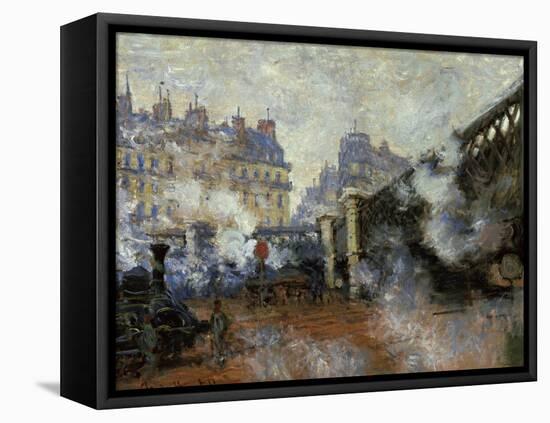 Le Pont De L'Europe, Gare Saint-Lazare, 1877-Claude Monet-Framed Premier Image Canvas