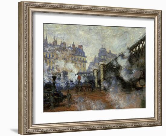 Le Pont De L'Europe, Gare Saint-Lazare, 1877-Claude Monet-Framed Giclee Print