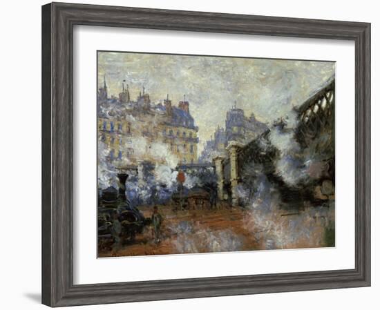 Le Pont De L'Europe, Gare Saint-Lazare, 1877-Claude Monet-Framed Giclee Print