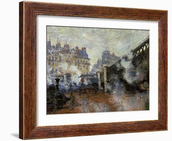 Le Pont De L'Europe, Gare Saint-Lazare, 1877-Claude Monet-Framed Giclee Print