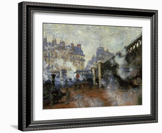 Le Pont De L'Europe, Gare Saint-Lazare, 1877-Claude Monet-Framed Giclee Print