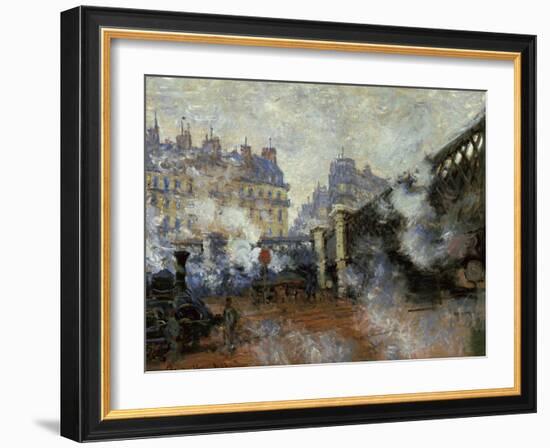 Le Pont De L'Europe, Gare Saint-Lazare, 1877-Claude Monet-Framed Giclee Print
