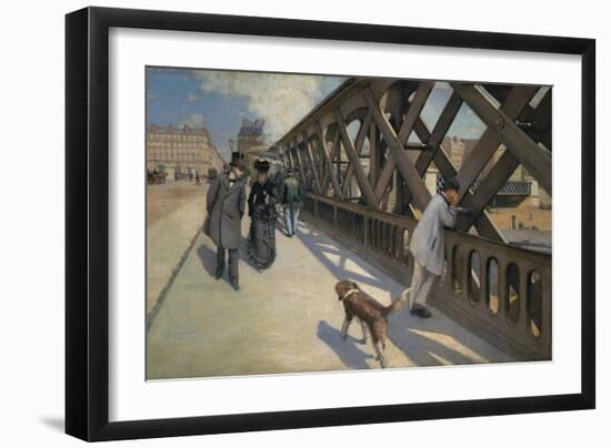 Le Pont de l'Europe, Paris, 1876 Oil on canvas 125 x 180 cm.-Gustave Caillebotte-Framed Giclee Print