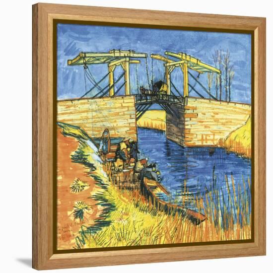 Le Pont De Langlois a Arles, 1888-Vincent van Gogh-Framed Premier Image Canvas
