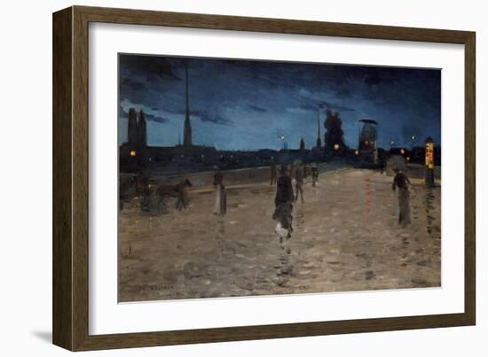 Le Pont De Pierre, Rouen-Charles Angrand-Framed Giclee Print