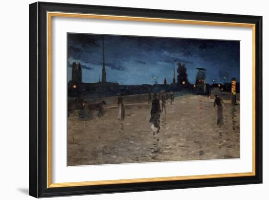 Le Pont De Pierre, Rouen-Charles Angrand-Framed Giclee Print