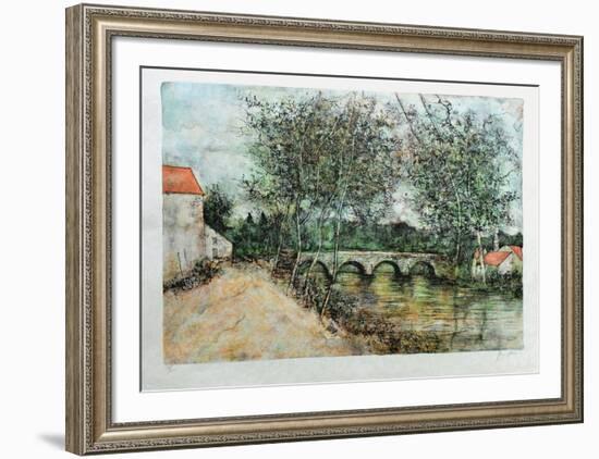 Le Pont De Pierre-Bernard Gantner-Framed Limited Edition