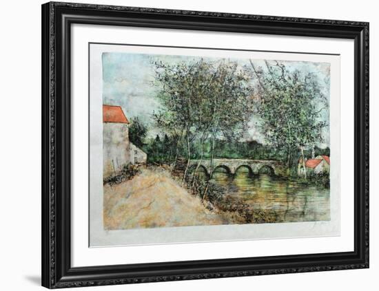 Le Pont De Pierre-Bernard Gantner-Framed Limited Edition