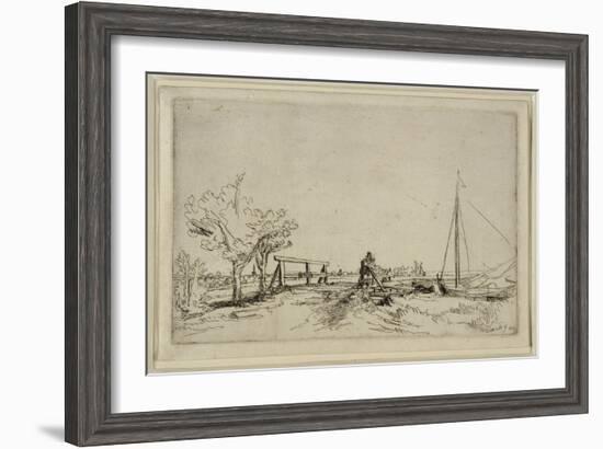 Le pont de Six ; 2 ème état-Rembrandt van Rijn-Framed Giclee Print