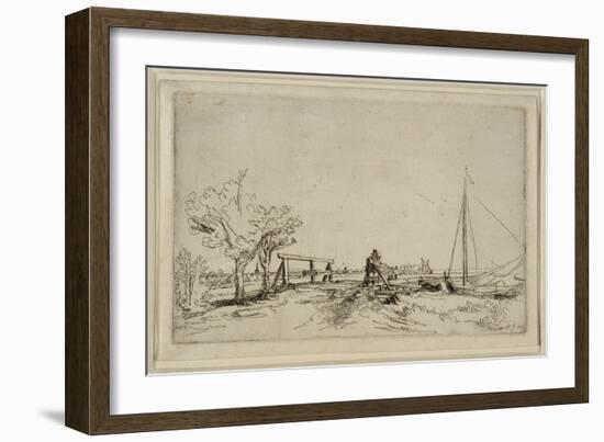 Le pont de Six ; 2 ème état-Rembrandt van Rijn-Framed Giclee Print