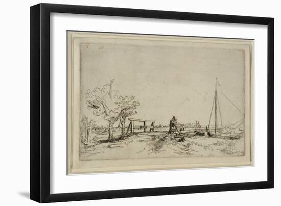 Le pont de Six ; 2 ème état-Rembrandt van Rijn-Framed Giclee Print