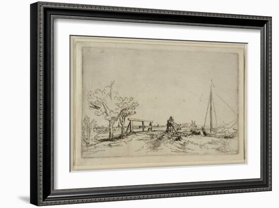 Le pont de Six ; 2 ème état-Rembrandt van Rijn-Framed Giclee Print