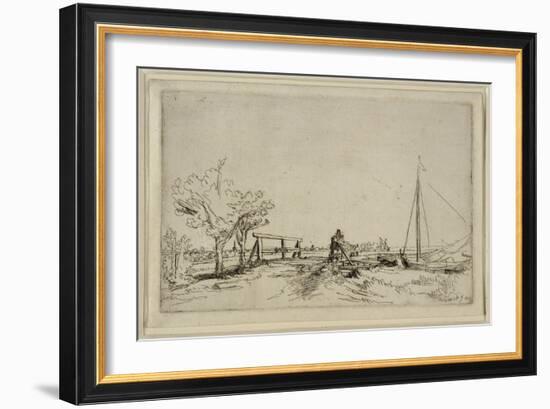 Le pont de Six ; 2 ème état-Rembrandt van Rijn-Framed Giclee Print