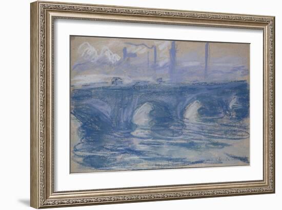 Le pont de Waterloo à Londres-Claude Monet-Framed Giclee Print