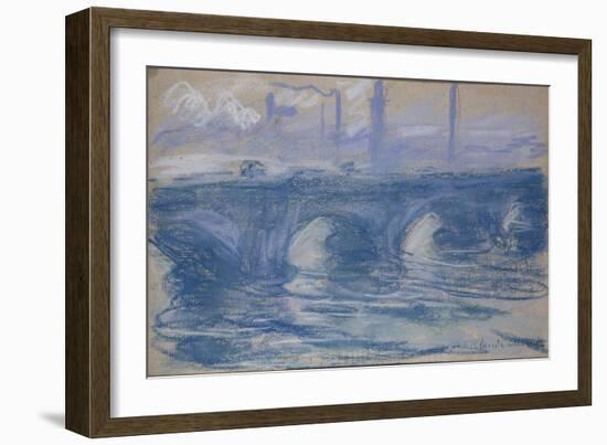 Le pont de Waterloo à Londres-Claude Monet-Framed Giclee Print