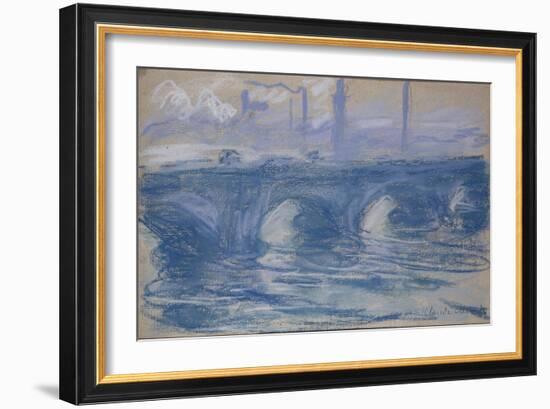 Le pont de Waterloo à Londres-Claude Monet-Framed Giclee Print