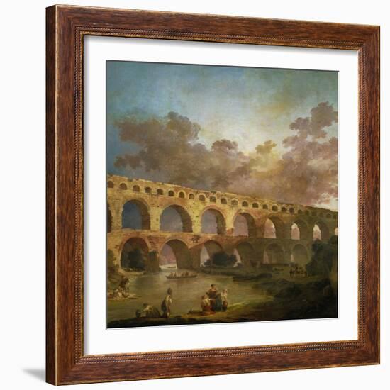 Le Pont Du Gard, 1787-Hubert Robert-Framed Giclee Print