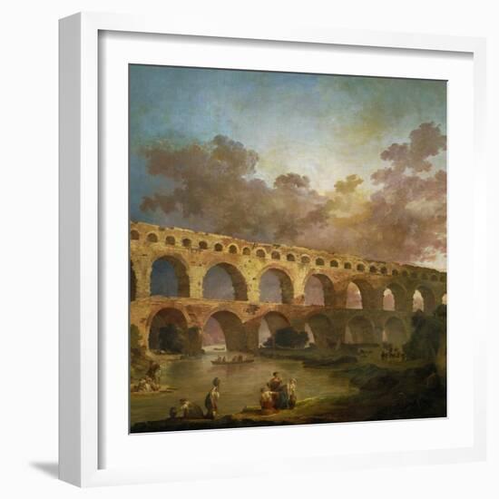 Le Pont Du Gard, 1787-Hubert Robert-Framed Giclee Print