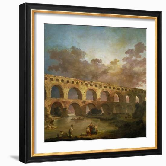 Le Pont Du Gard, 1787-Hubert Robert-Framed Giclee Print