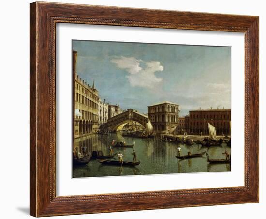 Le Pont du Rialto-the Rialto-bridge, Venice, R. F. 1961-32.-Canaletto-Framed Giclee Print
