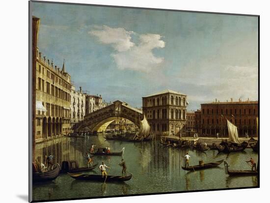 Le Pont du Rialto-the Rialto-bridge, Venice, R. F. 1961-32.-Canaletto-Mounted Giclee Print