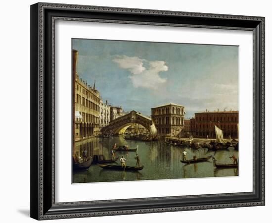 Le Pont du Rialto-the Rialto-bridge, Venice, R. F. 1961-32.-Canaletto-Framed Giclee Print