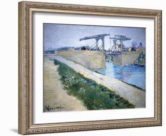 Le Pont Langlois-Vincent van Gogh-Framed Giclee Print