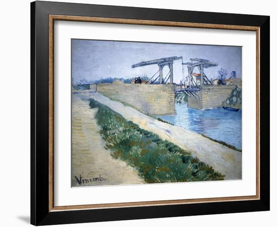 Le Pont Langlois-Vincent van Gogh-Framed Giclee Print