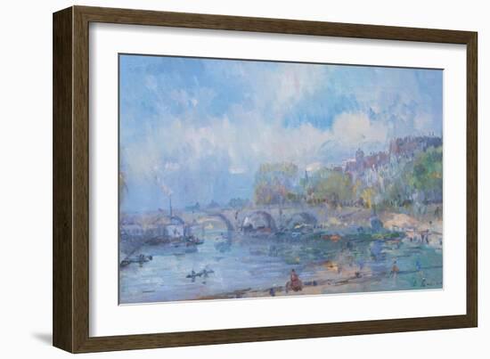 Le Pont Marie in Paris-Albert Lebourg-Framed Giclee Print