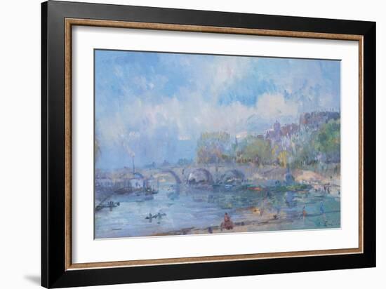 Le Pont Marie in Paris-Albert Lebourg-Framed Giclee Print