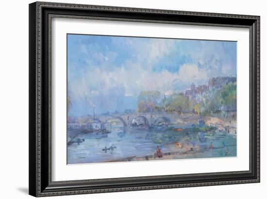 Le Pont Marie in Paris-Albert Lebourg-Framed Giclee Print