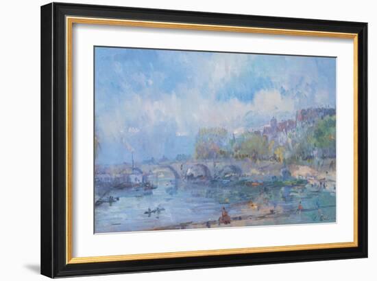 Le Pont Marie in Paris-Albert Lebourg-Framed Giclee Print