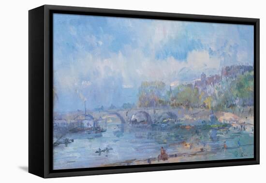 Le Pont Marie in Paris-Albert Lebourg-Framed Premier Image Canvas