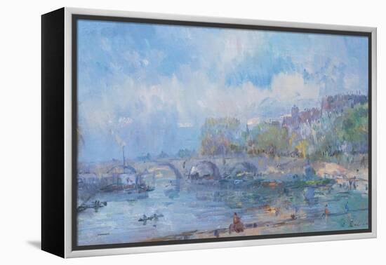 Le Pont Marie in Paris-Albert Lebourg-Framed Premier Image Canvas