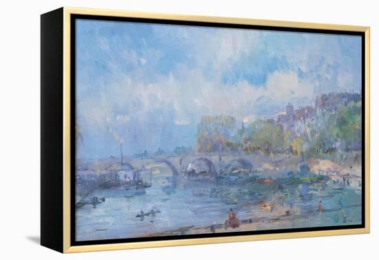 Le Pont Marie in Paris-Albert Lebourg-Framed Premier Image Canvas