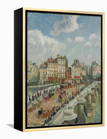 Le Pont Neuf, 1902 (Oil on Canvas)-Camille Pissarro-Framed Premier Image Canvas