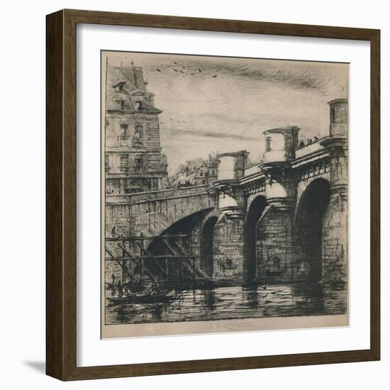'Le Pont-Neuf (8th State, 7 3/16 x 7 1/4 Inches)', 1853, (1927)-Charles Meryon-Framed Giclee Print