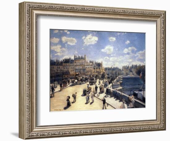 Le Pont-Neuf, à Paris-Pierre-Auguste Renoir-Framed Giclee Print