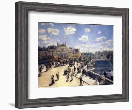 Le Pont-Neuf, à Paris-Pierre-Auguste Renoir-Framed Giclee Print