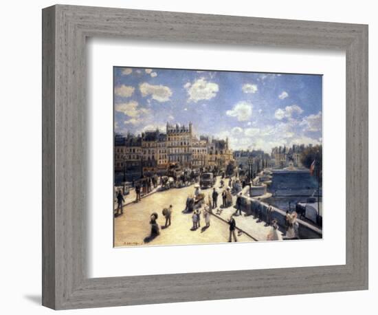 Le Pont-Neuf, à Paris-Pierre-Auguste Renoir-Framed Giclee Print