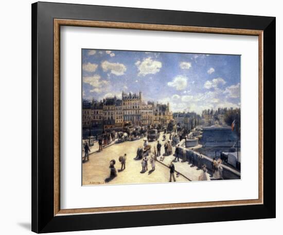 Le Pont-Neuf, à Paris-Pierre-Auguste Renoir-Framed Giclee Print