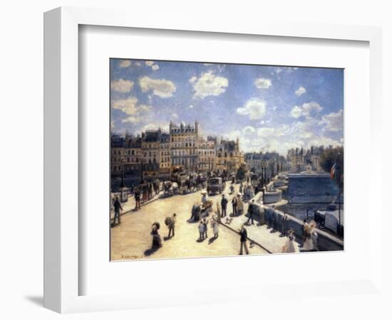 Le Pont-Neuf, à Paris-Pierre-Auguste Renoir-Framed Giclee Print