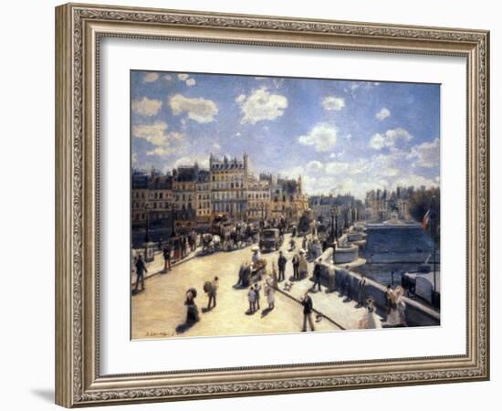 Le Pont-Neuf, à Paris-Pierre-Auguste Renoir-Framed Giclee Print