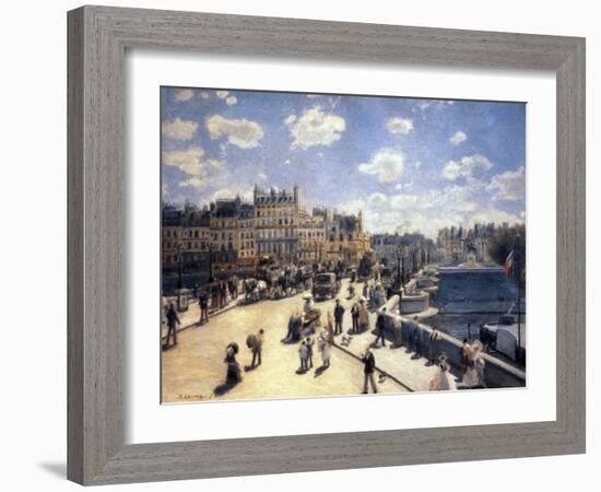 Le Pont-Neuf, à Paris-Pierre-Auguste Renoir-Framed Giclee Print