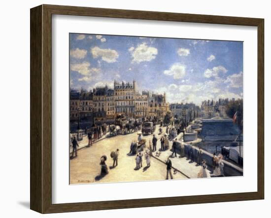 Le Pont-Neuf, à Paris-Pierre-Auguste Renoir-Framed Giclee Print