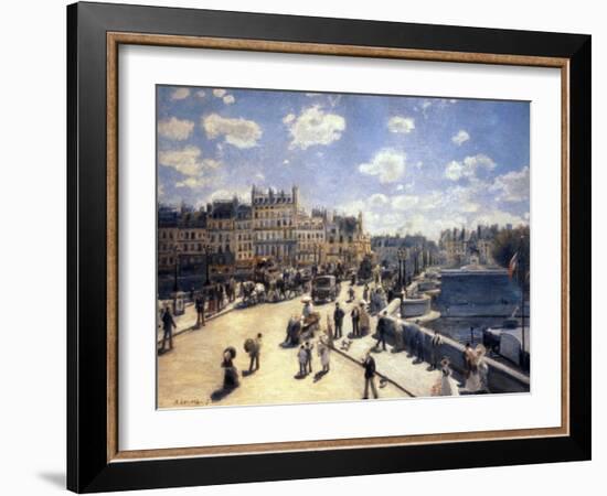 Le Pont-Neuf, à Paris-Pierre-Auguste Renoir-Framed Giclee Print