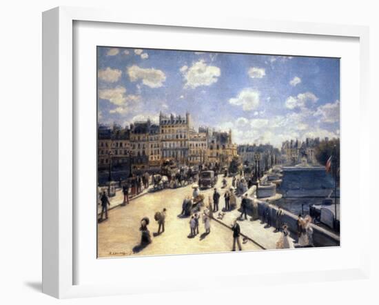 Le Pont-Neuf, à Paris-Pierre-Auguste Renoir-Framed Giclee Print