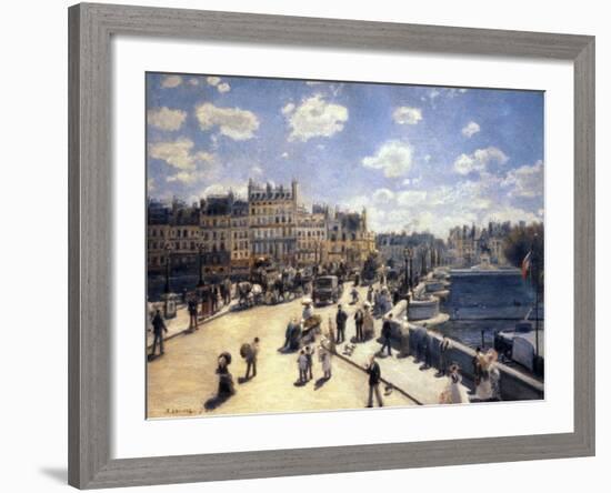 Le Pont-Neuf, à Paris-Pierre-Auguste Renoir-Framed Giclee Print