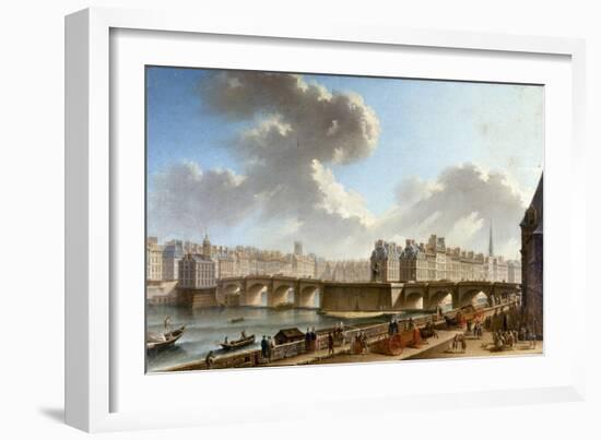 Le Pont Neuf et la Cité, vus du quai de Conti, 1772-Nicolas Jean Baptiste Raguenet-Framed Giclee Print