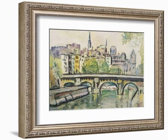 Le Pont Neuf, Paris-George Leslie Hunter-Framed Giclee Print